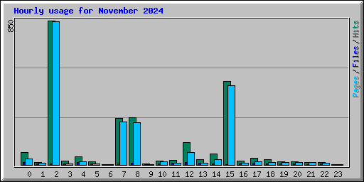 Hourly usage for November 2024